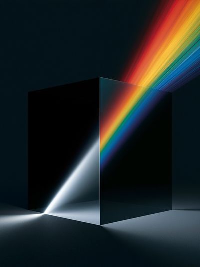 Prismatic Light Beam Abstract Poster. poster