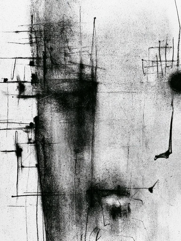 Monochrome Ink Abstract Poster. poster detail