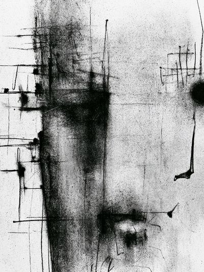 Monochrome Ink Abstract Poster. poster