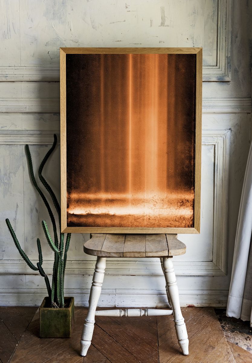 Copper Light Abstract Poster. — room view 1