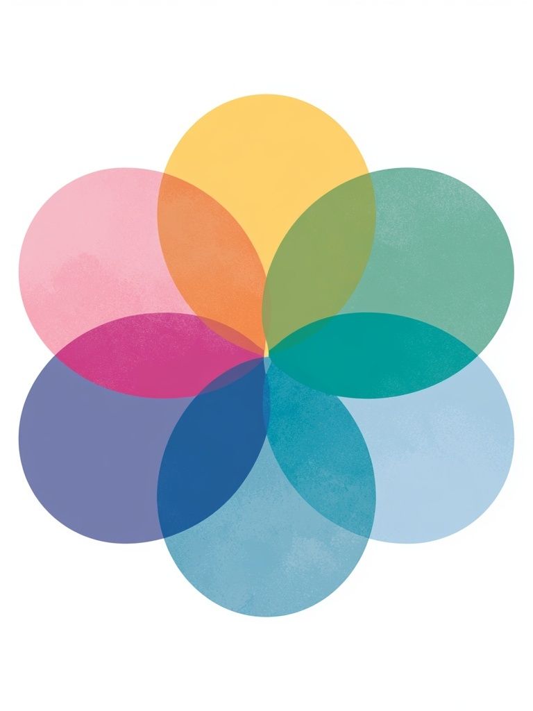 Pastel Petal Geometry Poster. poster — abstract art