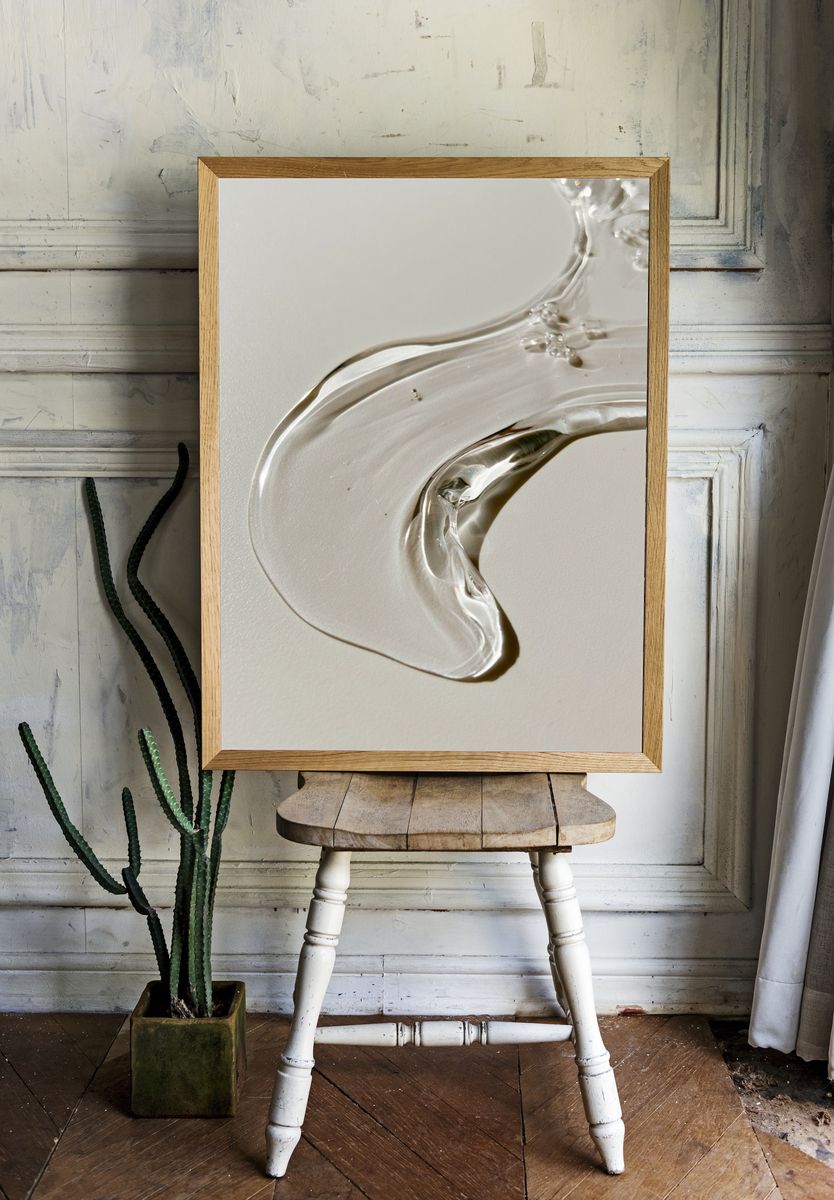 Glass Fluid Abstract Poster. — room view 1