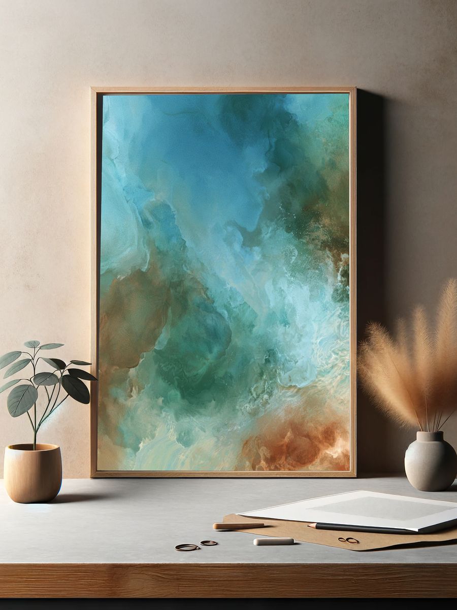 Oceanic Cloudscape Abstract Poster. — room view 2