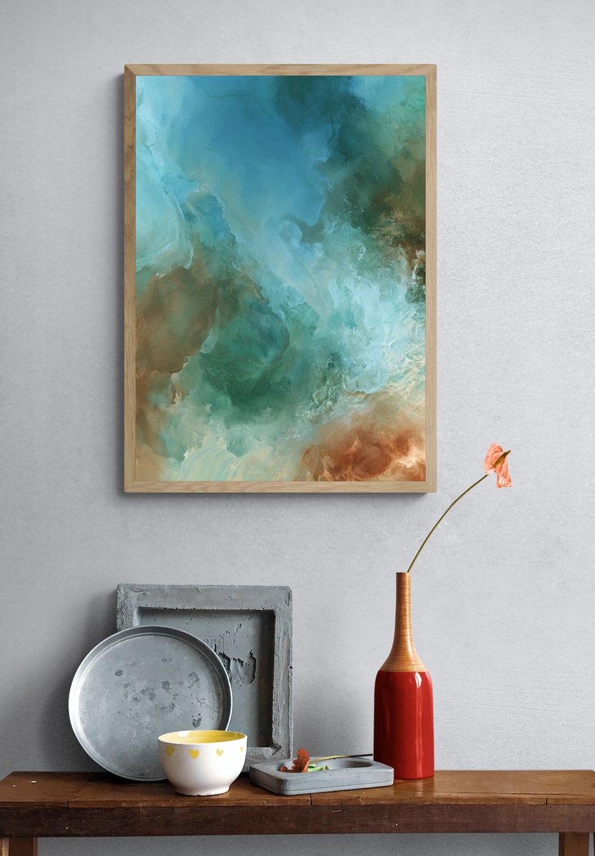 Oceanic Cloudscape Abstract Poster. — room view 3
