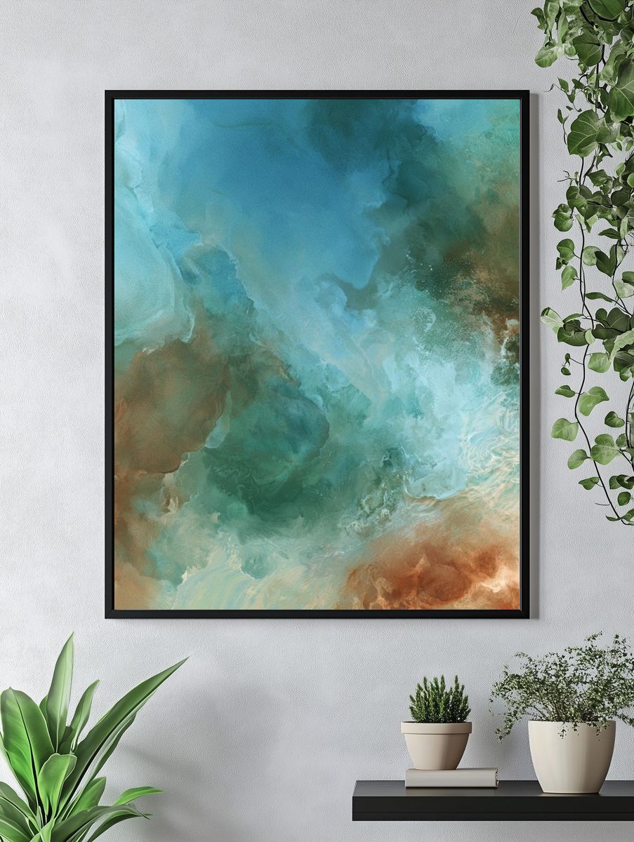 Oceanic Cloudscape Abstract Poster. — room view 4