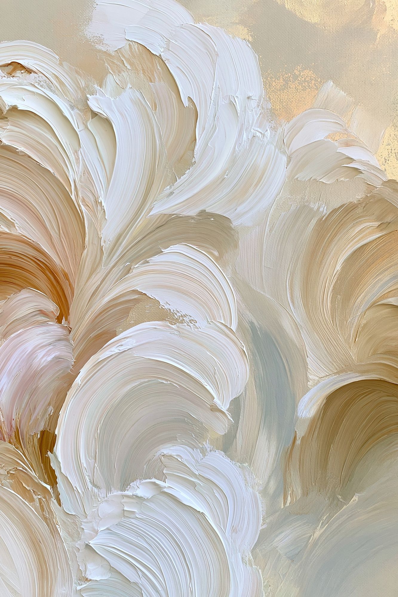 Neutral Impasto Abstract Poster. poster detail