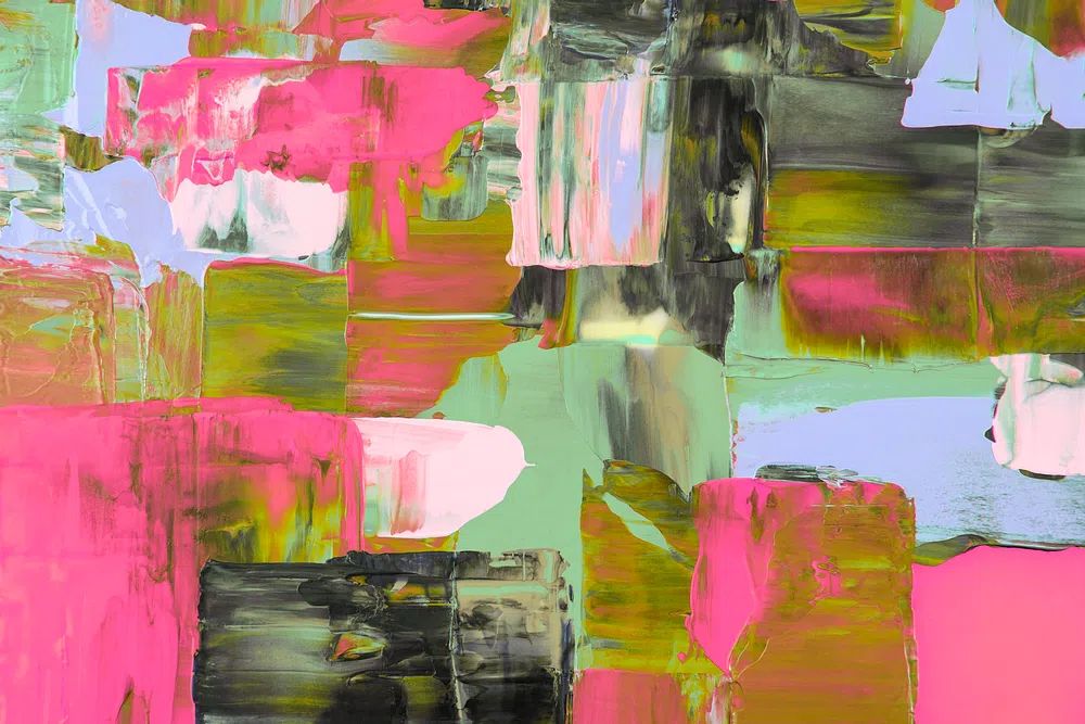 Abstract background wallpaper, green pink. poster — abstract art