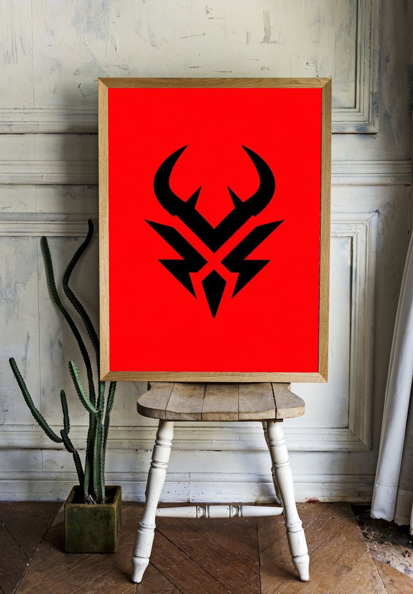 Bold Abstract Symbol Poster room preview