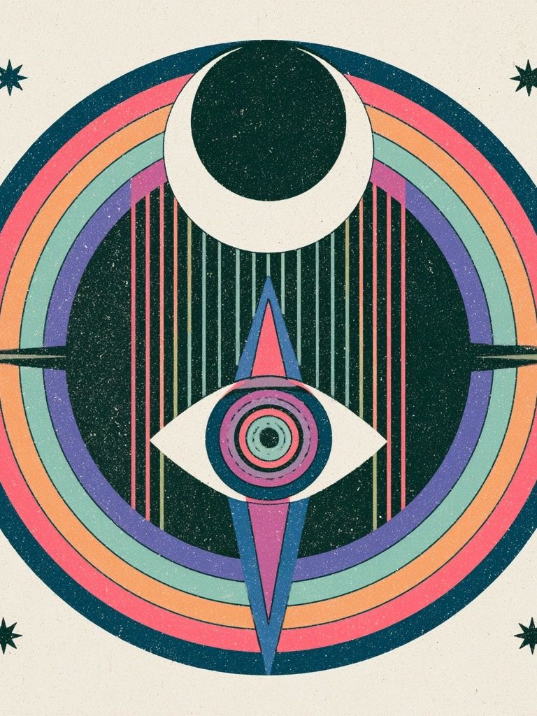 Cosmic Eye Geometric Poster. poster — abstract art