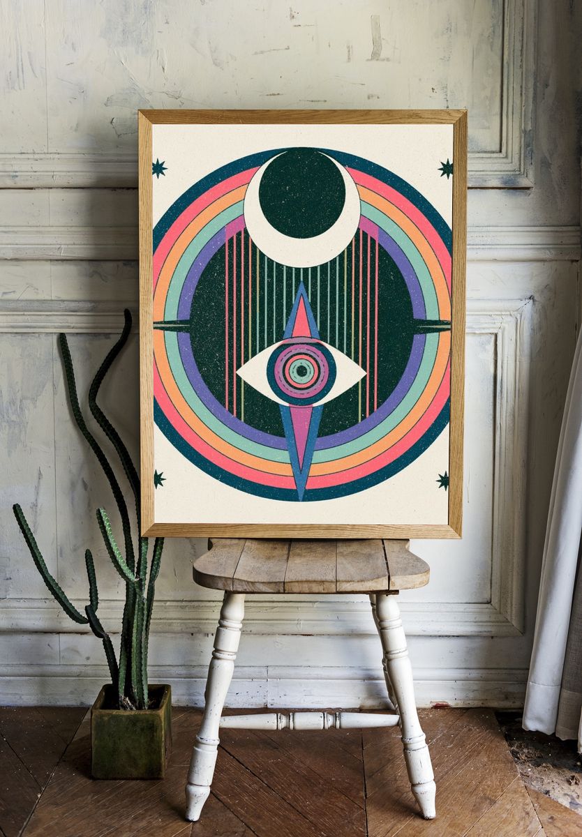 Cosmic Eye Geometric Poster. — room view 1
