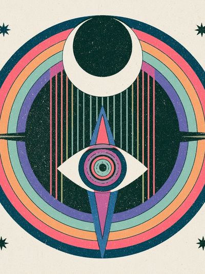 Cosmic Eye Geometric Poster. poster print