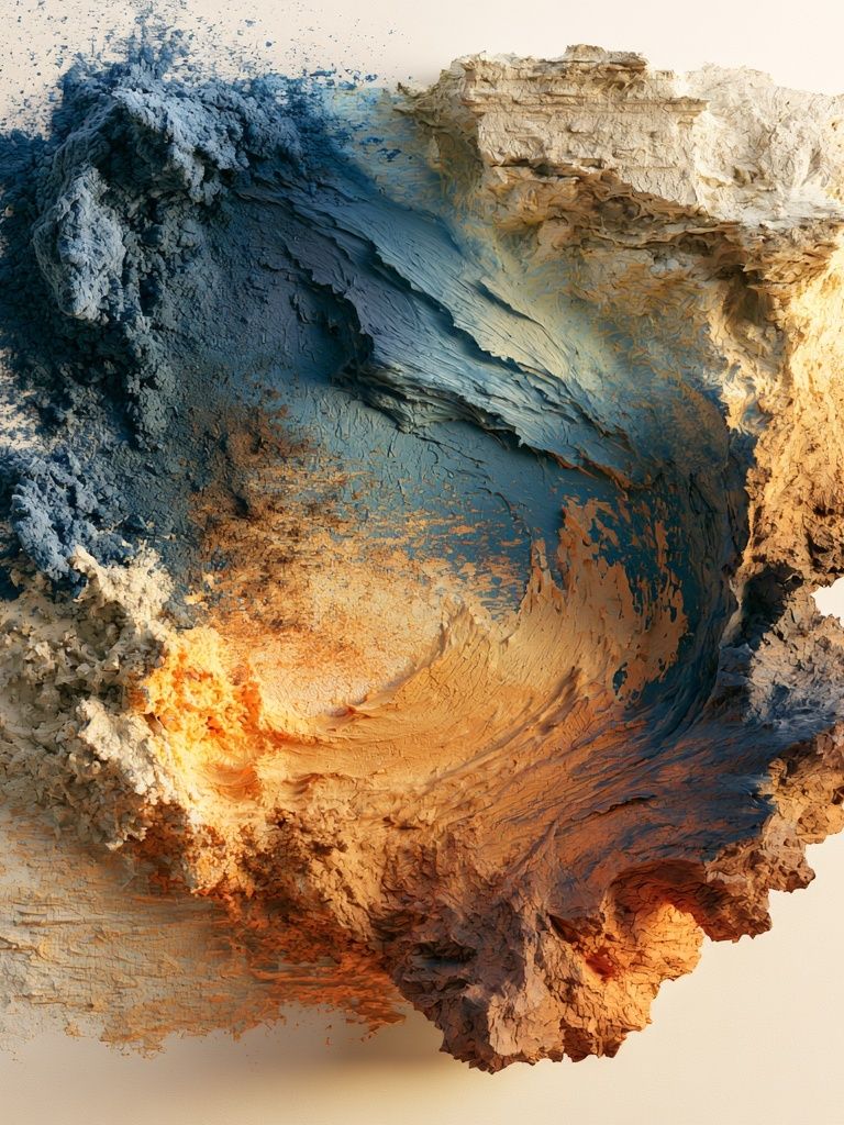Textured Earth Tones Abstract Poster. poster detail