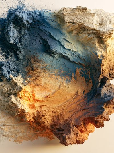 Textured Earth Tones Abstract Poster. poster