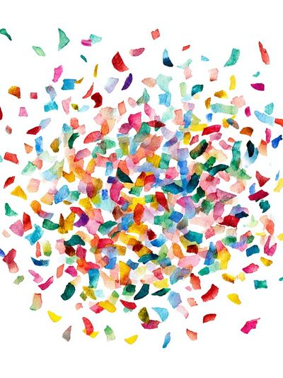 Colorful Confetti Abstract Poster. poster print