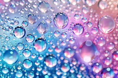 Pastel Water Droplets Abstract Poster. poster