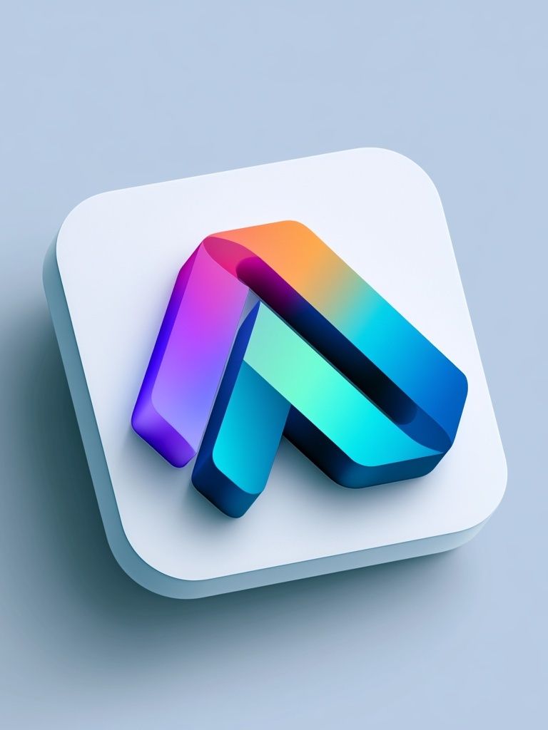 3D Gradient Arrow Abstract Poster. poster — abstract art