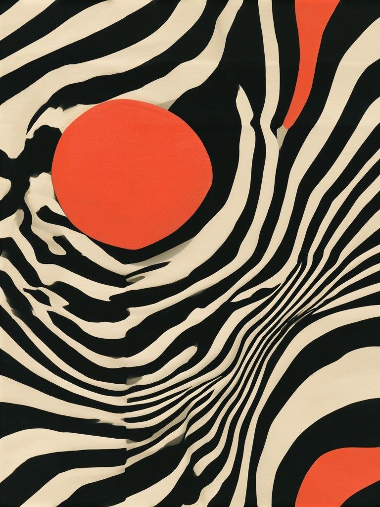 Zebra Sun Abstract Poster. poster — abstract art