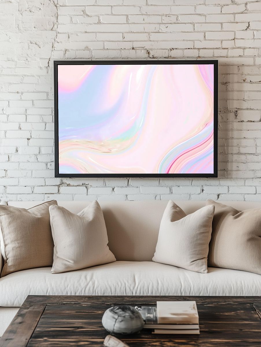 Abstract pastel holographic textured background. — room view 1