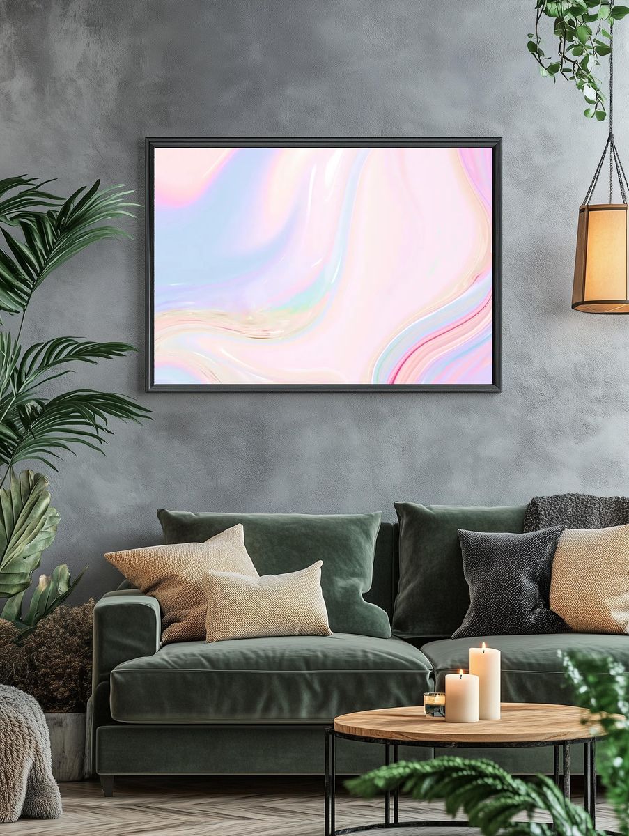 Abstract pastel holographic textured background. — room view 4