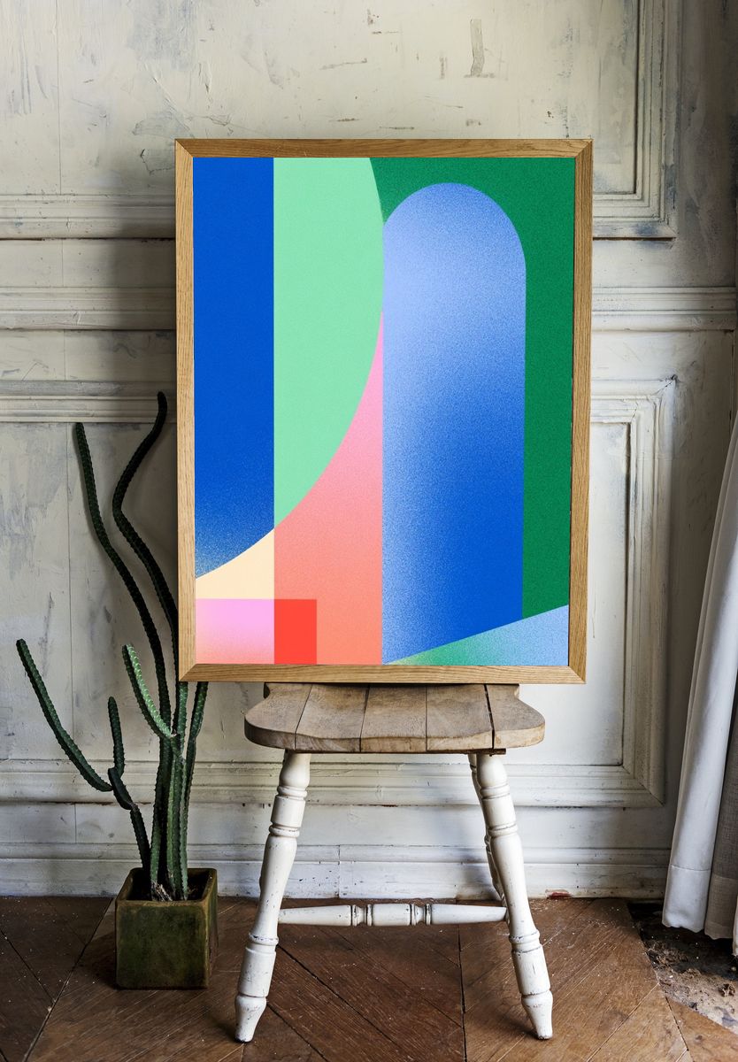Color Arc Abstract Poster. — room view 1