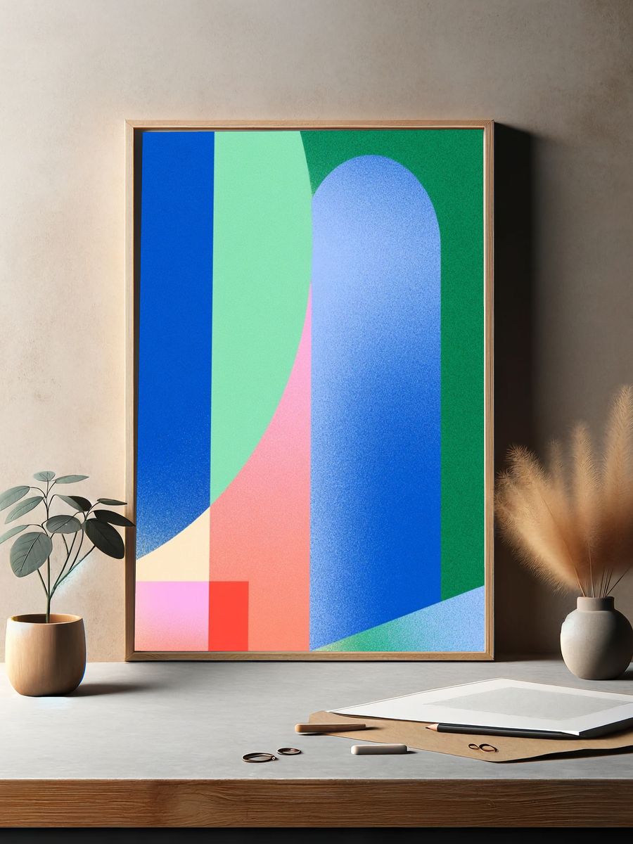 Color Arc Abstract Poster. — room view 2