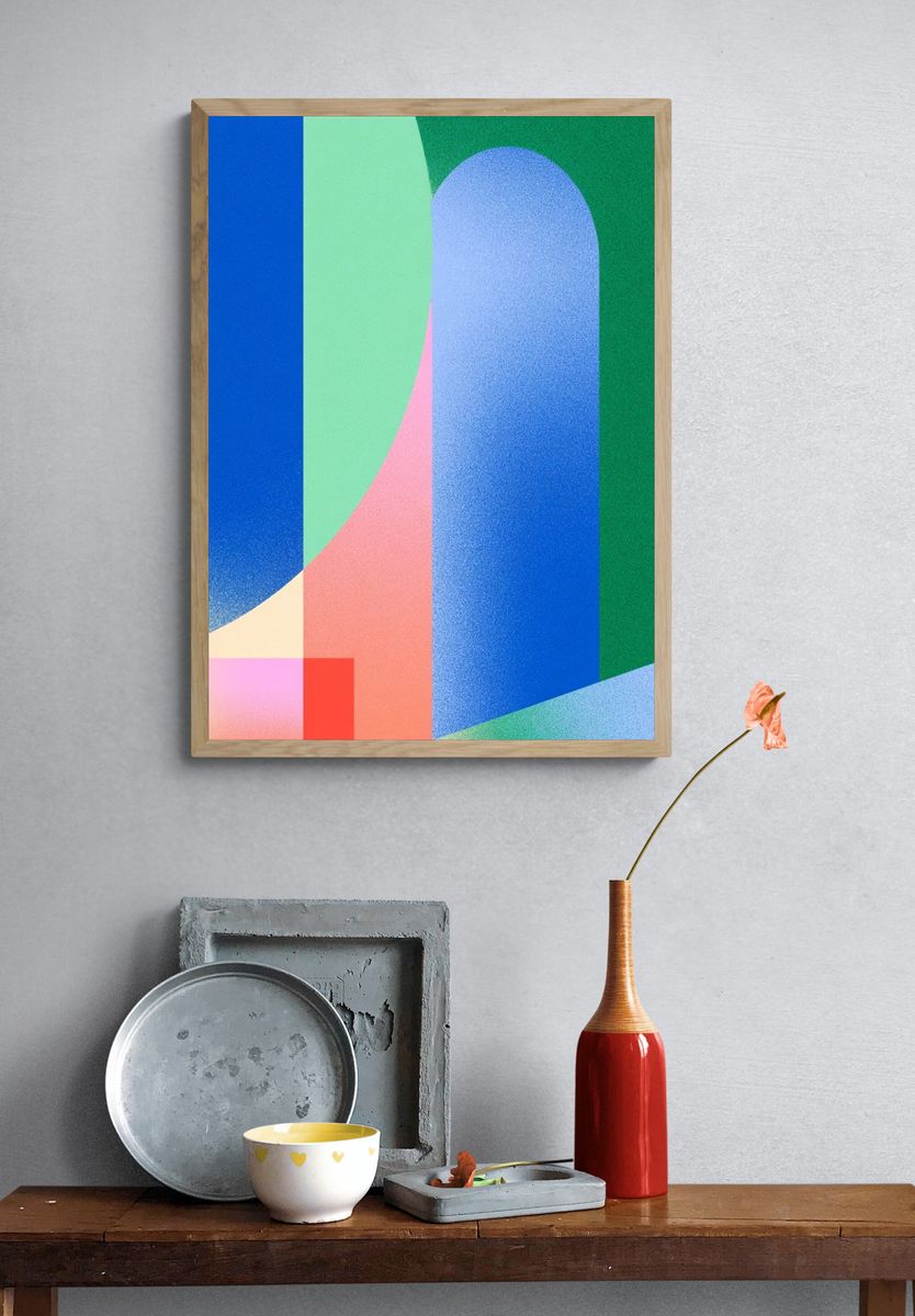 Color Arc Abstract Poster. — room view 3