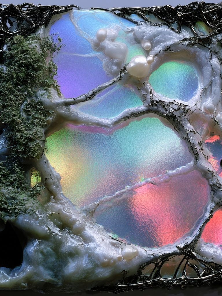 Iridescent Organic Abstract Poster. poster — abstract art