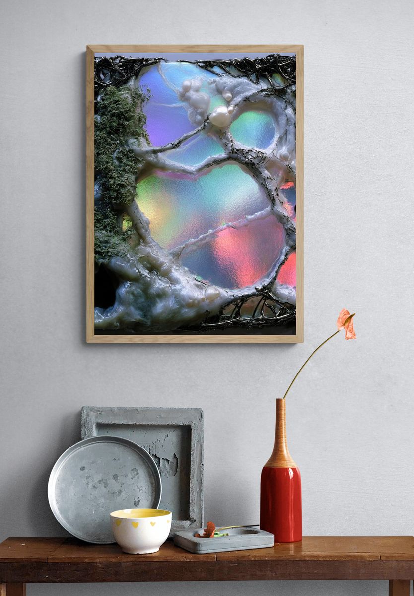 Iridescent Organic Abstract Poster. — room view 3