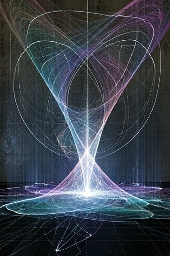 Neon Light Spiral Abstract Poster. poster — abstract art