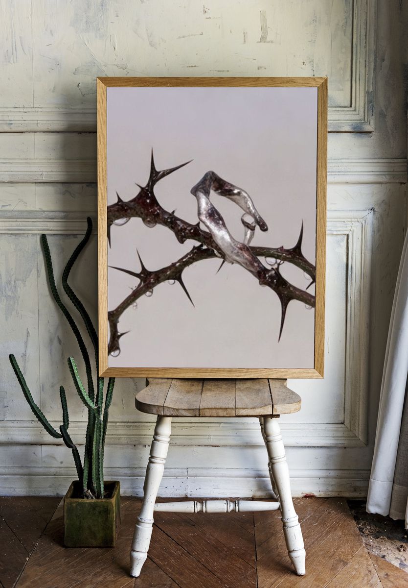 Thorny Branches Abstract Print. — room view 1