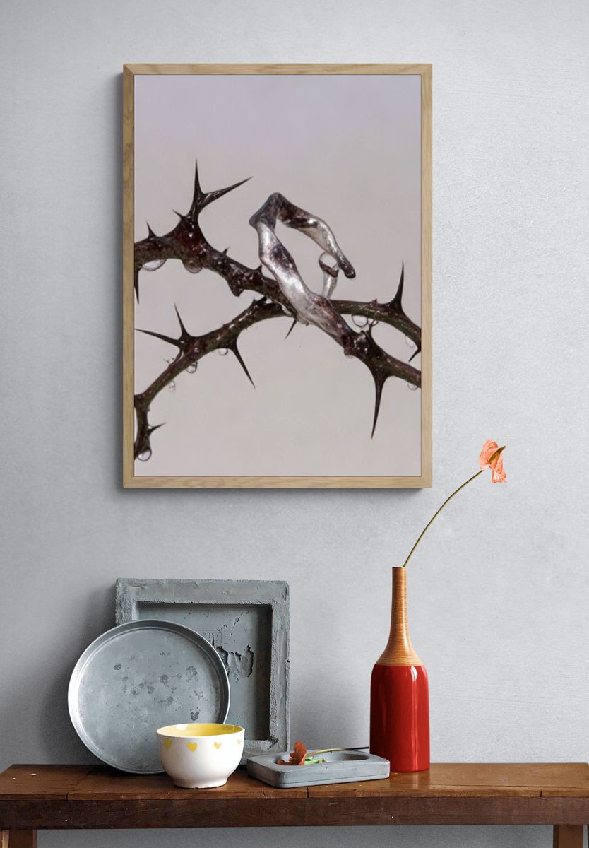 Thorny Branches Abstract Print. — room view 3