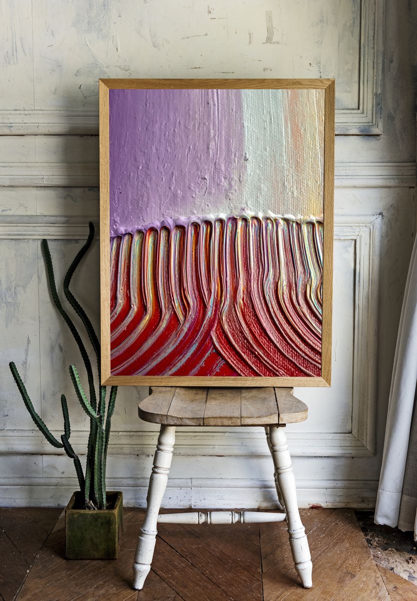 Textured Color Flow Abstract Poster room preview