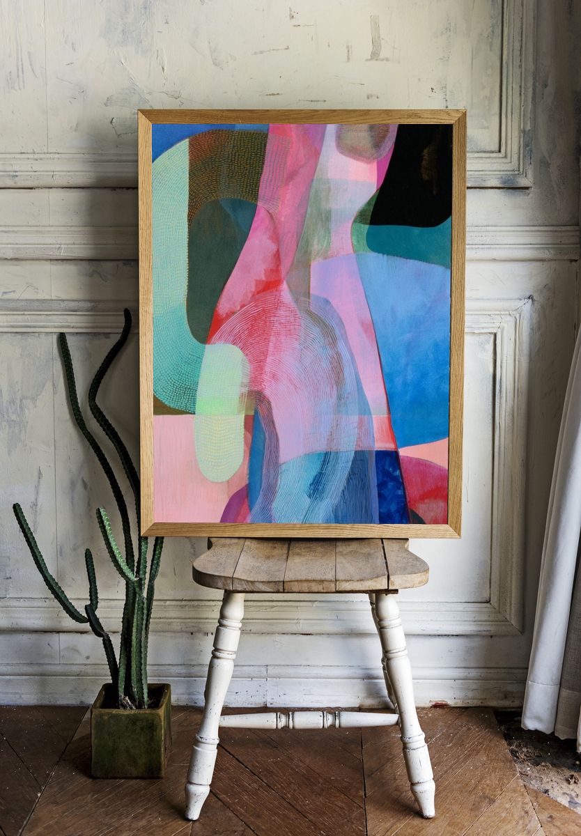 Color Flow Abstract Poster. — room view 1
