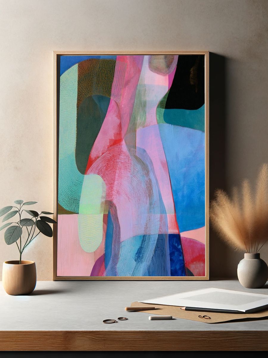 Color Flow Abstract Poster. — room view 2