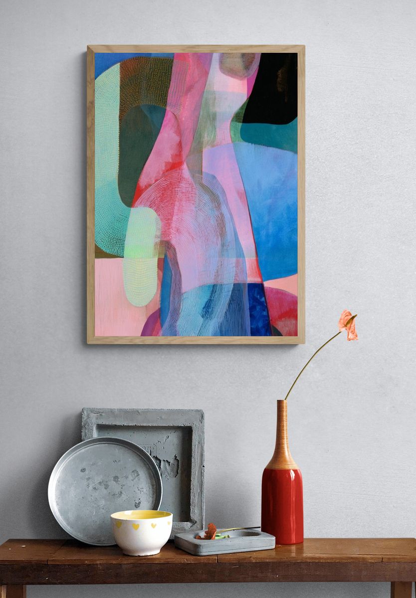 Color Flow Abstract Poster. — room view 3