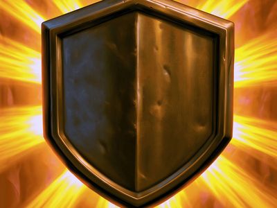 Golden Shield Emblem Abstract Poster. poster print