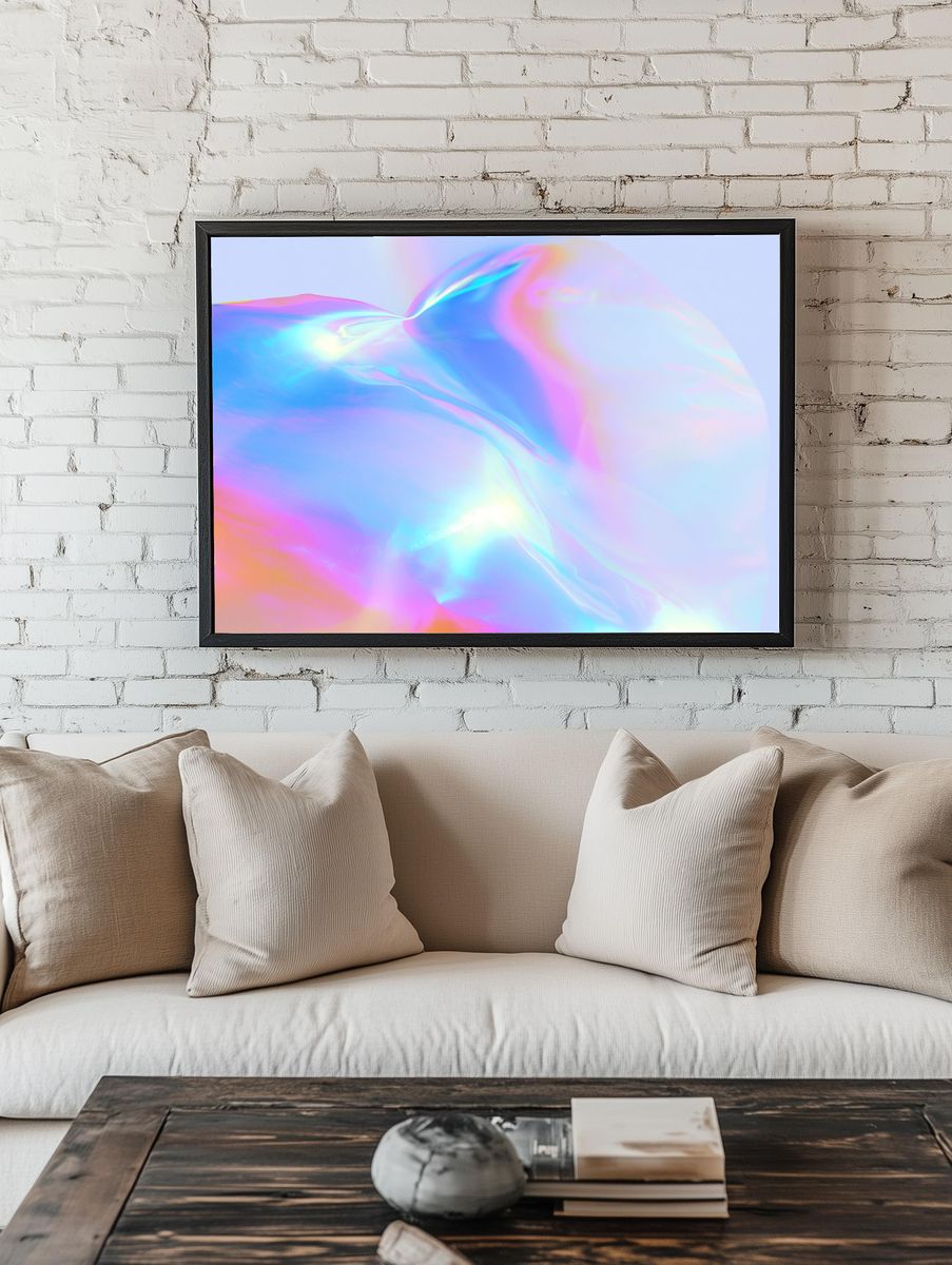 Iridescent Dreamscape Abstract Poster. room preview