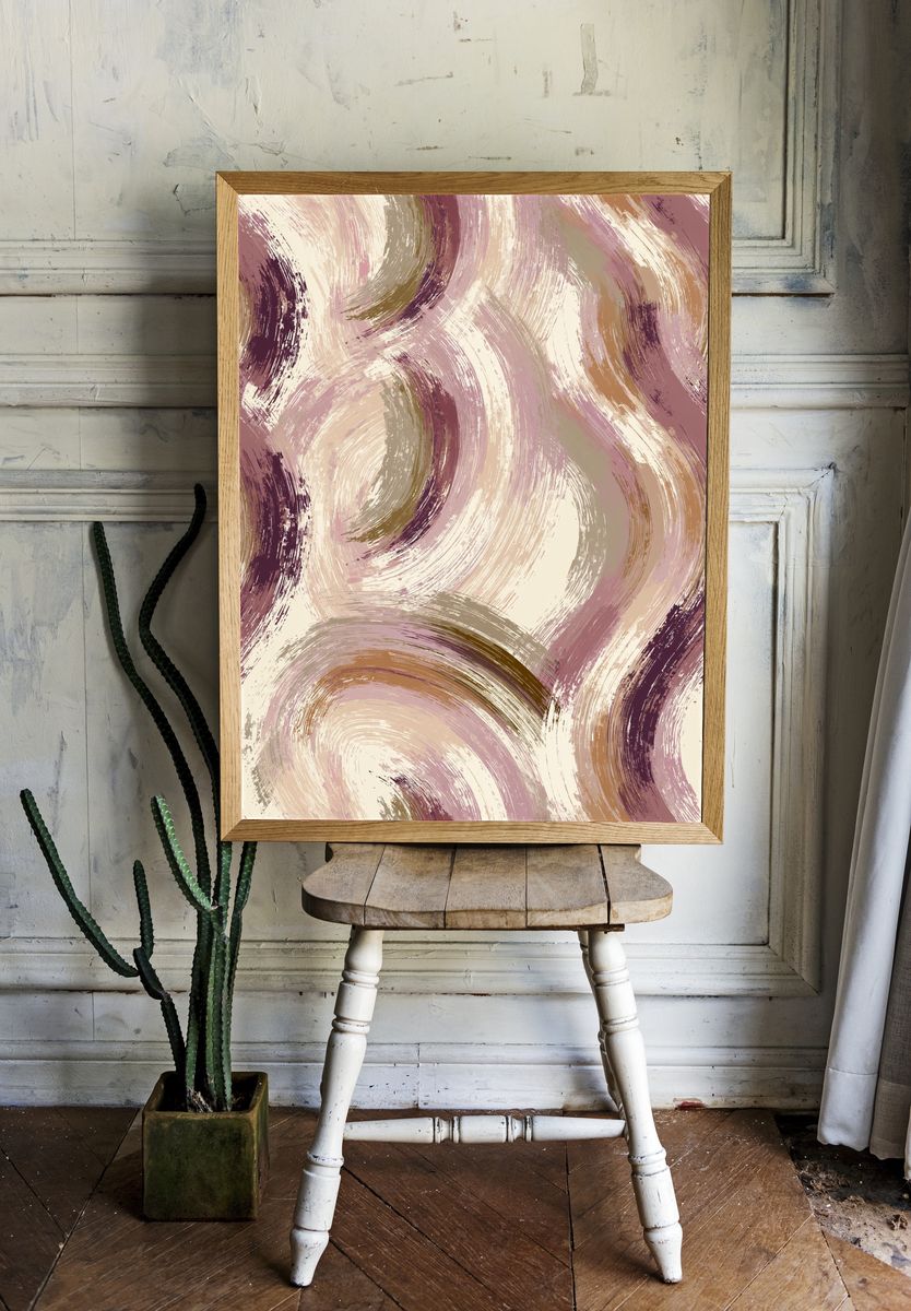 Soft Brushstroke Abstract Poster. room preview