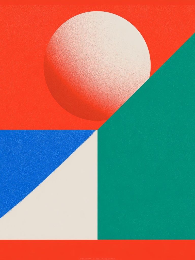 Geometric Sphere Abstract Poster. poster — abstract art
