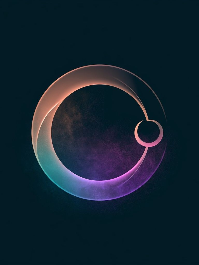 Celestial Orbital Abstract Poster. poster detail