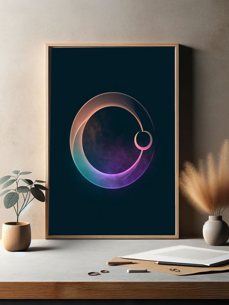Celestial Orbital Abstract Poster. — room view 2