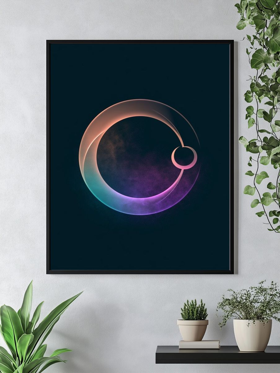Celestial Orbital Abstract Poster. — room view 4