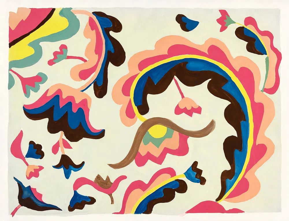 Bedspread (1936) E. Boyd. Original. poster — abstract art