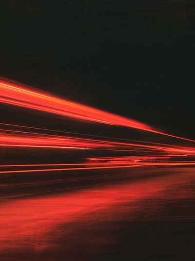 Red Light Streaks Abstract Poster. poster
