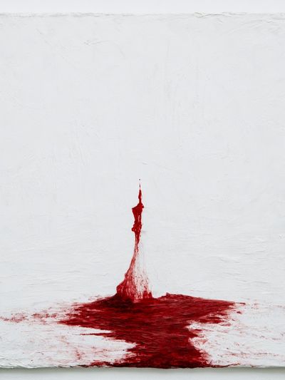 Red Splash Abstract Poster. poster