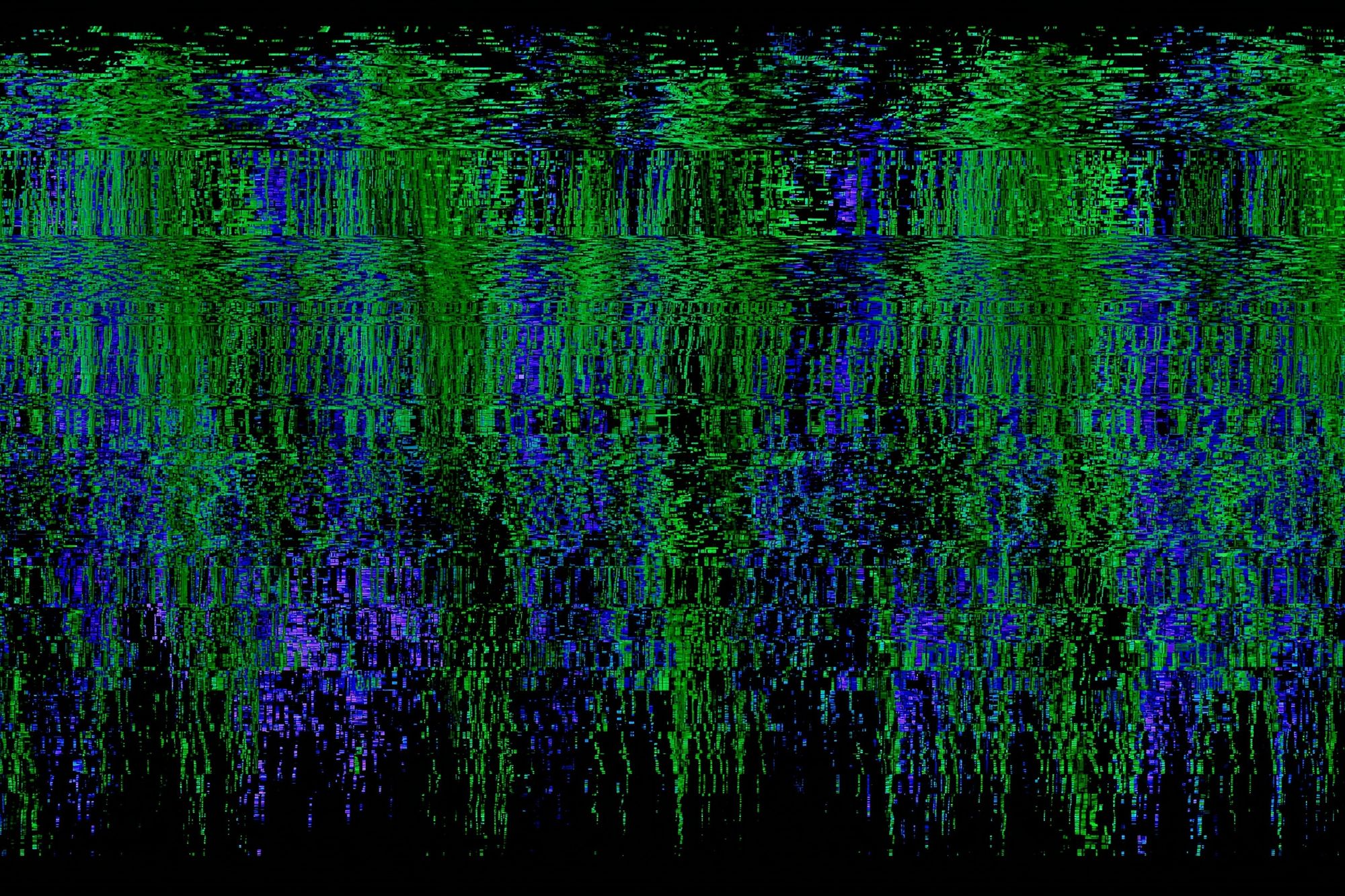 Neon Glitch Grid Abstract Poster. poster — abstract art