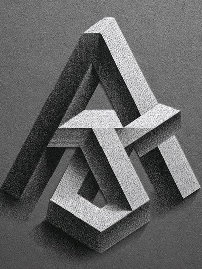 Impossible Triangle Abstract Poster.