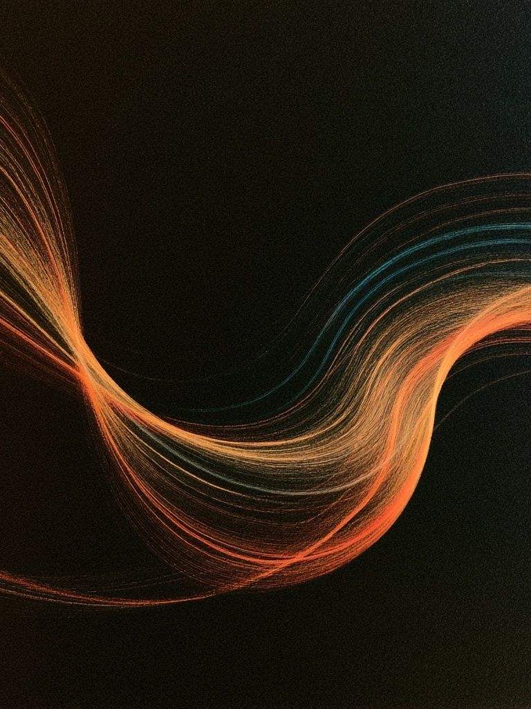 Ember Wave Abstract Print. poster detail