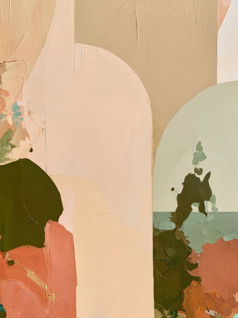 Pastel Arch Abstract Poster. poster — abstract art