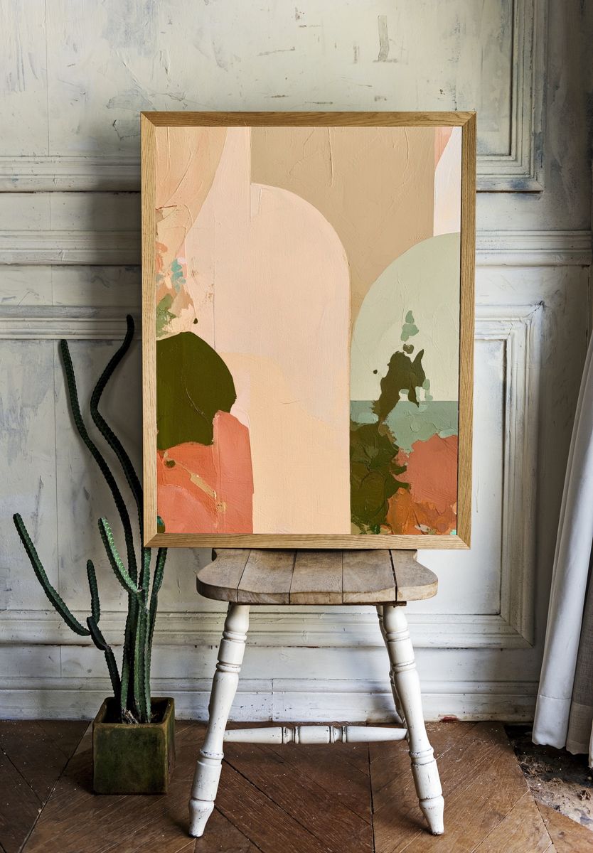 Pastel Arch Abstract Poster. — room view 1
